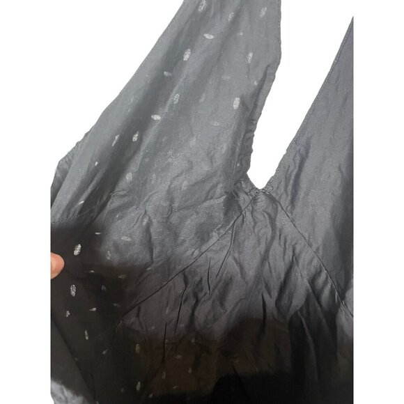 A New Day Halter Maxi Dress XL Black Neutral Minimalist Open Back Classic Glam - Picture 6 of 15